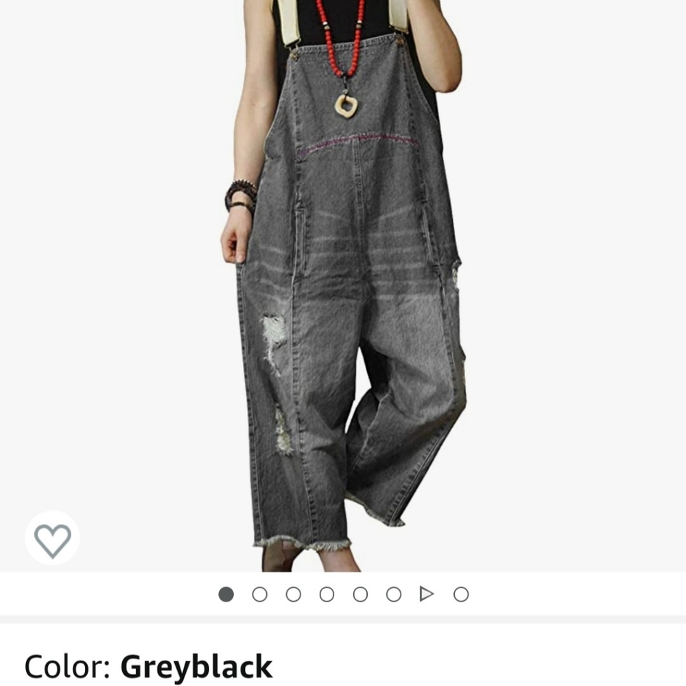 Women's Distressed Overalls